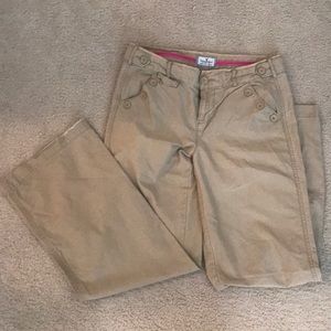 Wide-legged, khaki, sailor Chinos